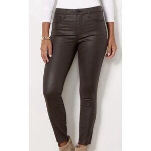 Kut from the Kloth Dark Brown Connie High Rise Fab Ab Ankle Skinny Jeans 6